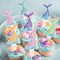 36PCS Mermaid Tail Cupcake Toppers – Under the Sea Picks for Birthday & Baby Shower Cakes